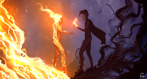 Человек в огне арт