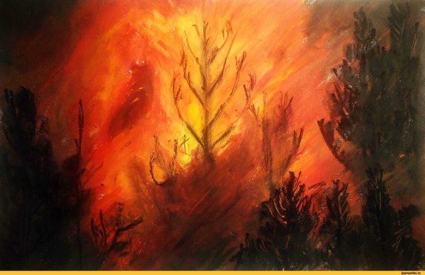 Лесной пожар арт