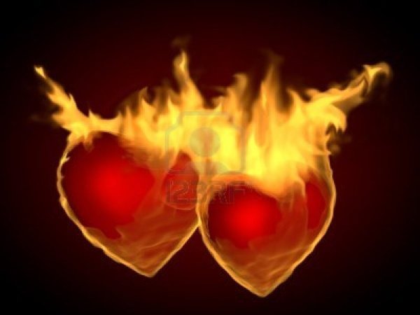 Два горящих сердца