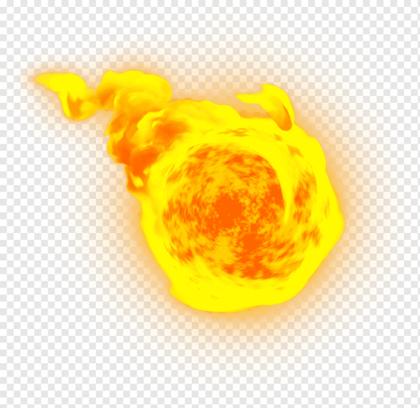 Огненный шар на белом фоне