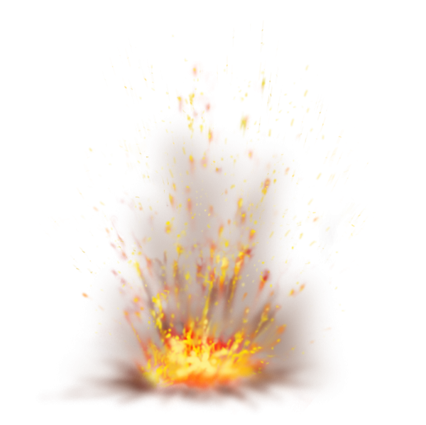 Взрыв на белом фоне
