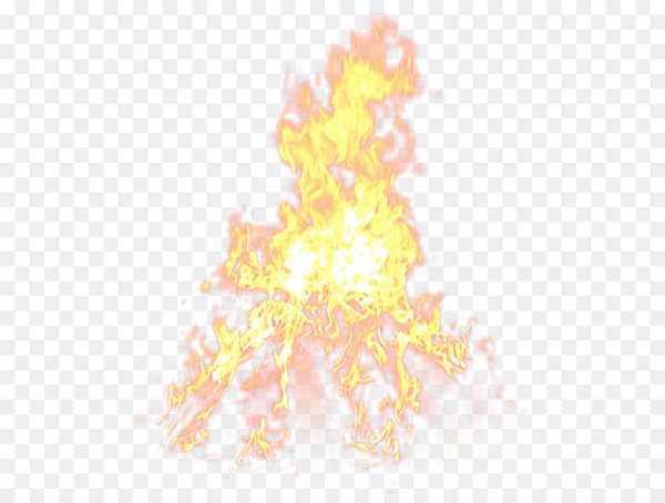 Огонь от костра без фона