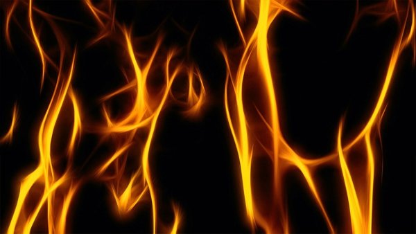 Желтые огни на черном фоне