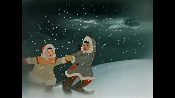 В яранге горит огонь мультфильм 1956