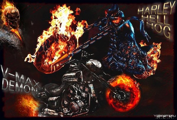 Призрачный гонщик дух мщения мотоцикл