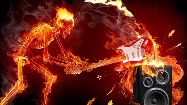 Огненный скелет