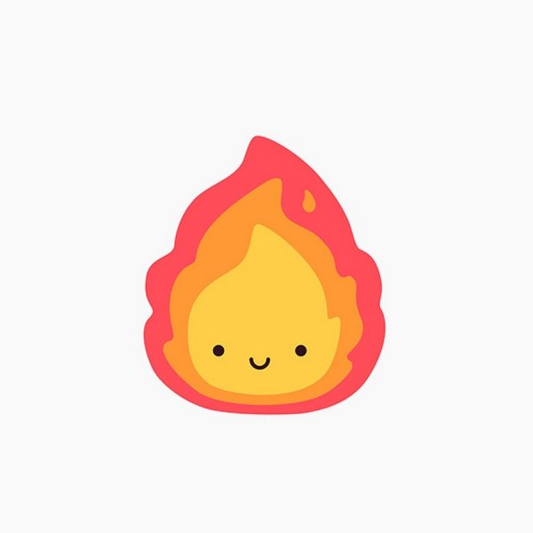 Нарисованный огонек