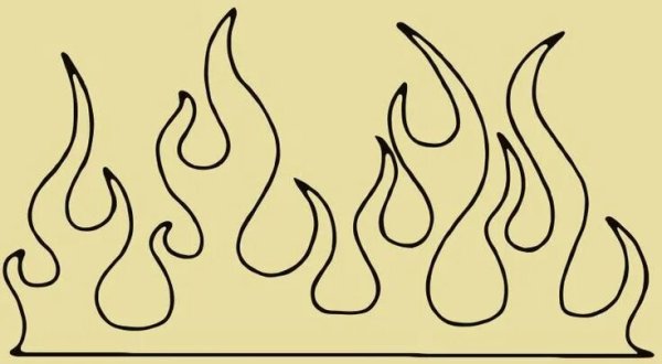 Трафарет пламя