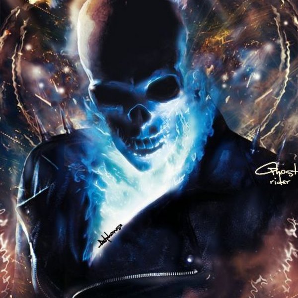 Призрачный гонщик синий