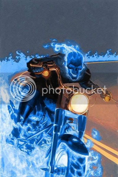 Дух мщения Призрачный гонщик синий