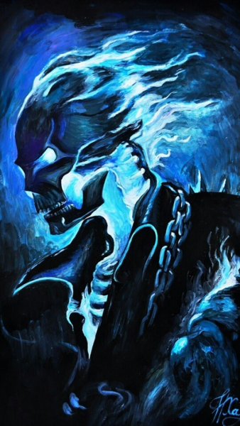 Призрачный гонщик синий