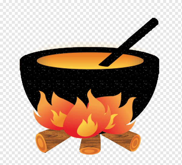 Котел на огне