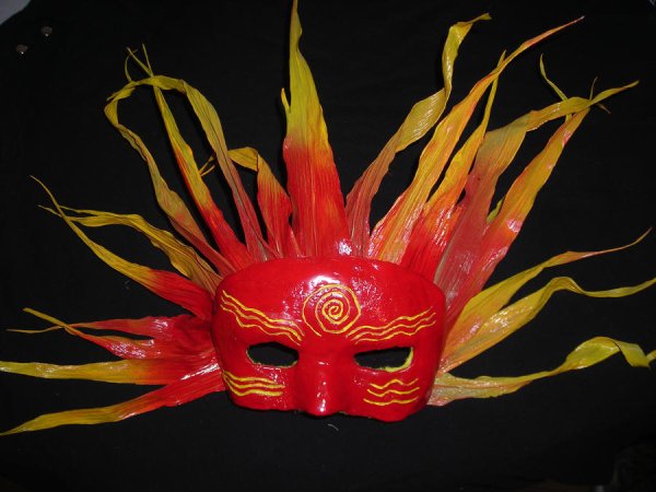 Карнавальная маска огонь