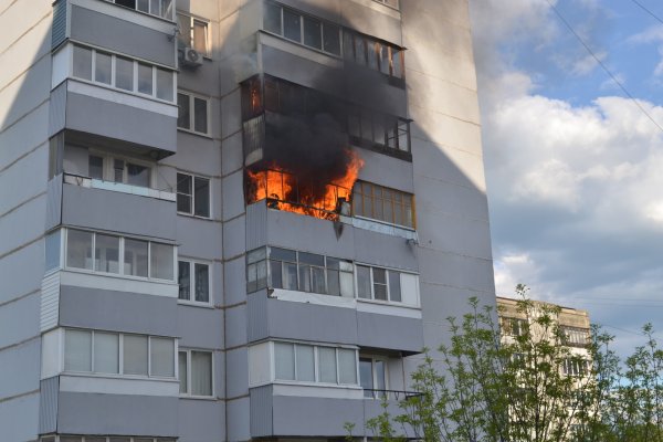 Пожар во Владимире на улице Юбилейная 18а