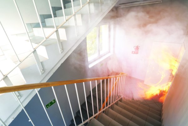 Дым в подъезде