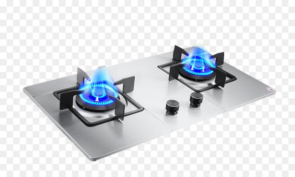 Газовая конфорка на прозрачном фоне