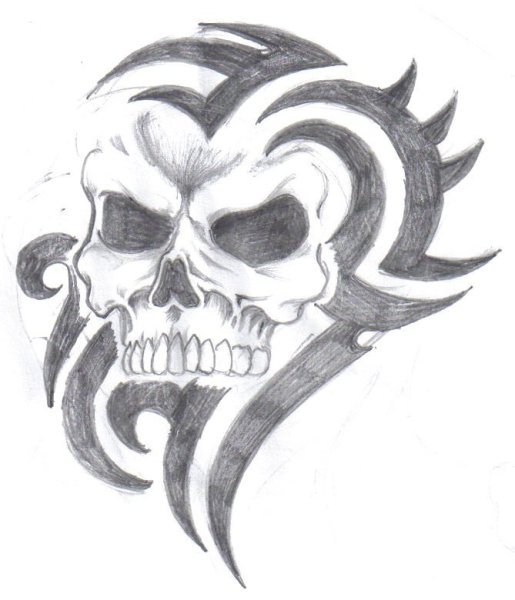 Простой набросок черепа