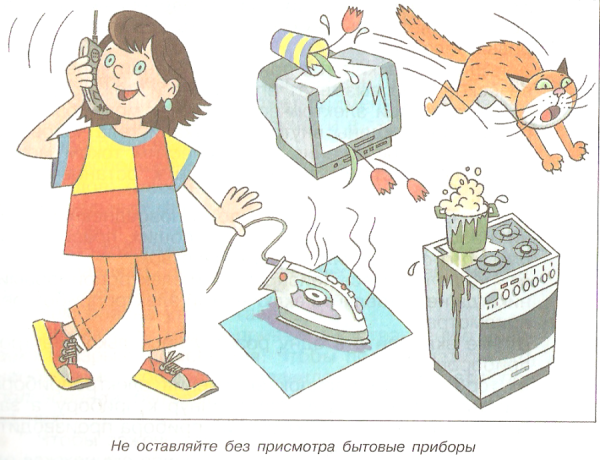 Не оставляйте включенные Электроприборы без присмотра