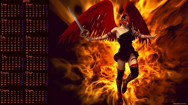 Девушка с красными крыльями