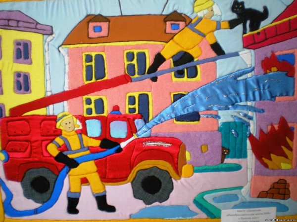 Пожар в доме рисунок