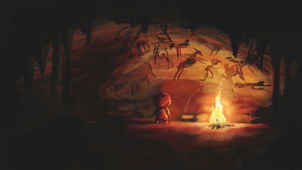 Костер в пещере