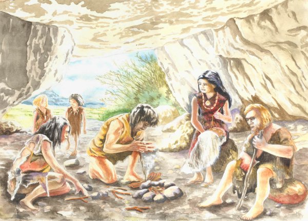 Древние люди и огонь