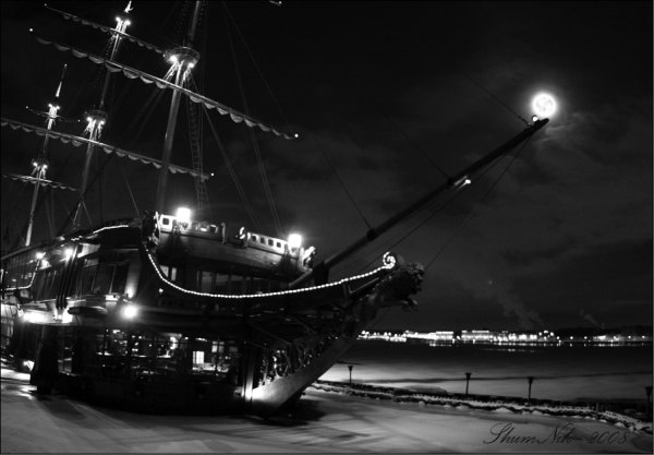 Огни Святого Эльма на корабле