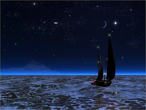 Огни Святого Эльма на корабле