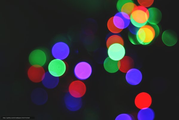 Разноцветное боке на черном фоне