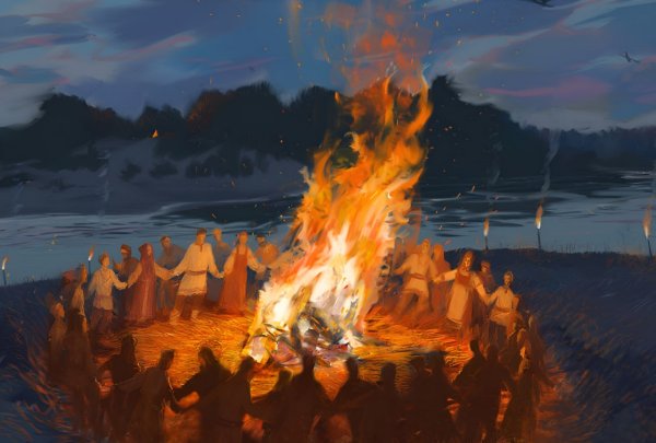 Славяне вокруг костра