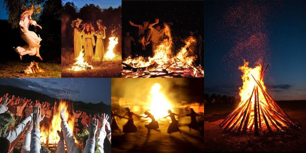 Перепрыгивание через костер Иван Купала