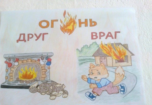 Огонь-друг огонь-враг рисунки