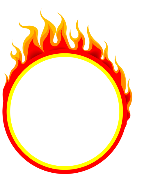 Огненный круг на белом фоне
