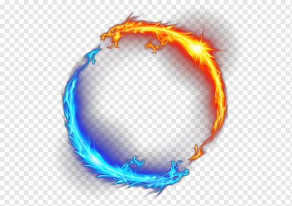 Огненный круг на прозрачном фоне