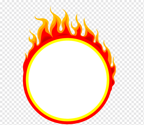 Языки пламени по кругу