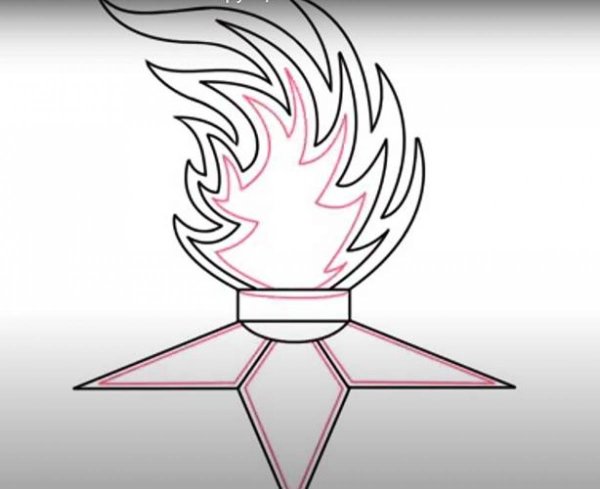 Вечный огонь рисунок