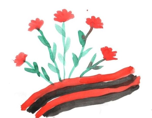 Рисование детей георгиевской ленты