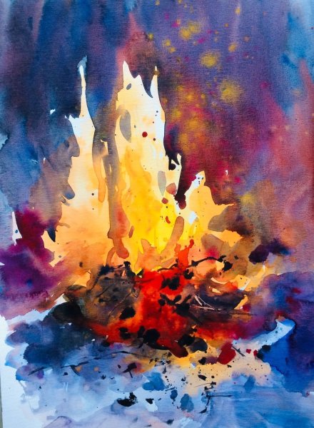 Огонь живопись
