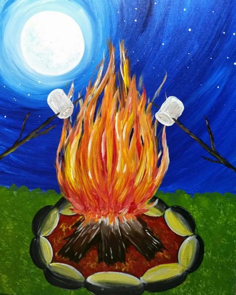 Огонь красками