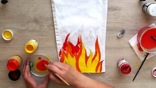 Огонь красками