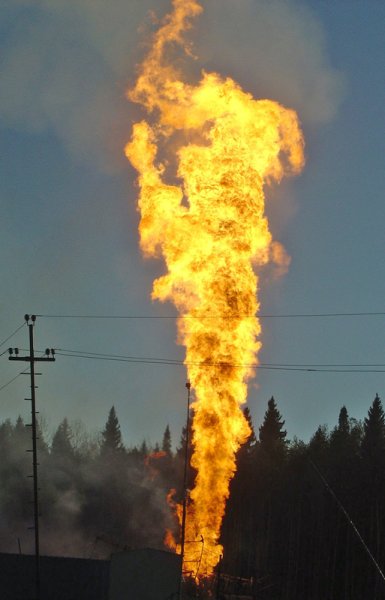 Горящая газовая скважина