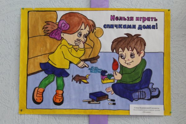 Плакат не играй с огнем