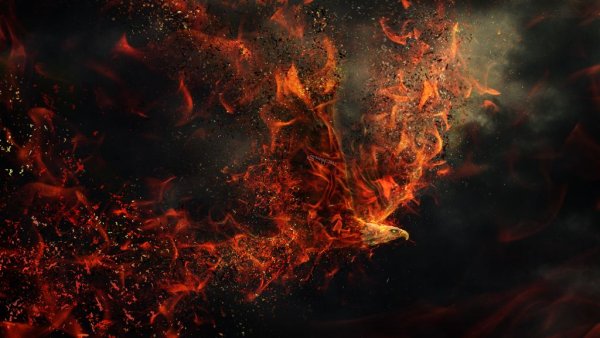 Фон фэнтези Огненный