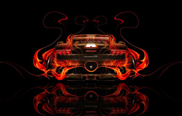 Машина в огне