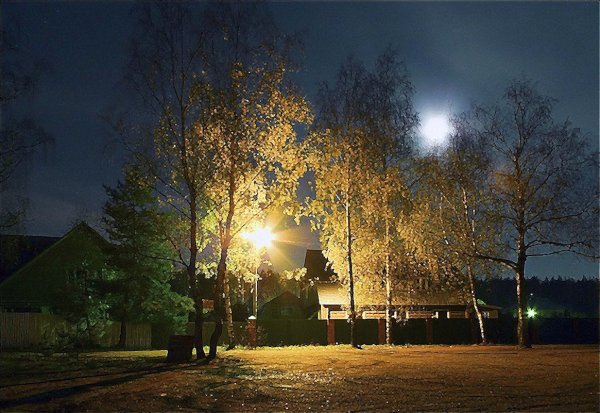 Осень деревня вечер