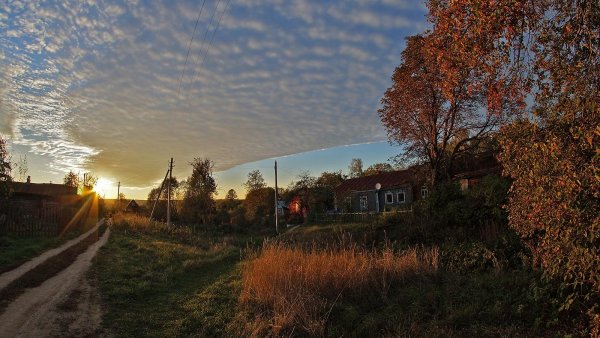 Осенний вечер в деревне
