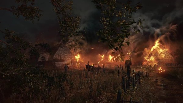 Сожженная деревня Ведьмак