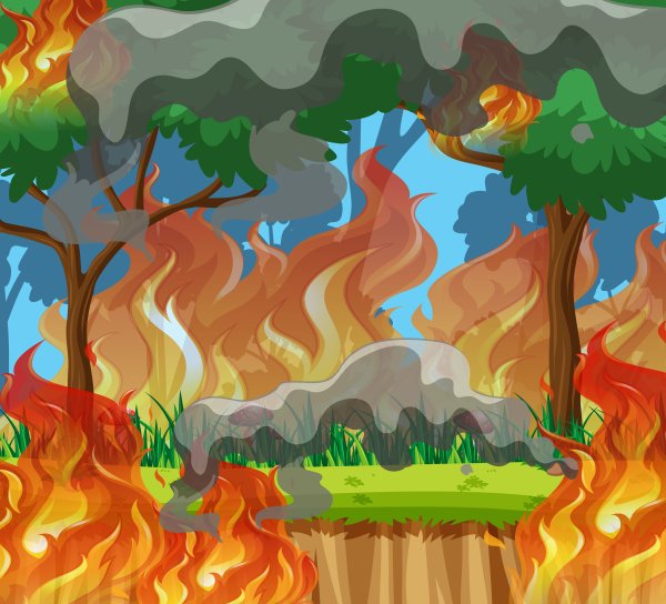 Горящий лес для детей