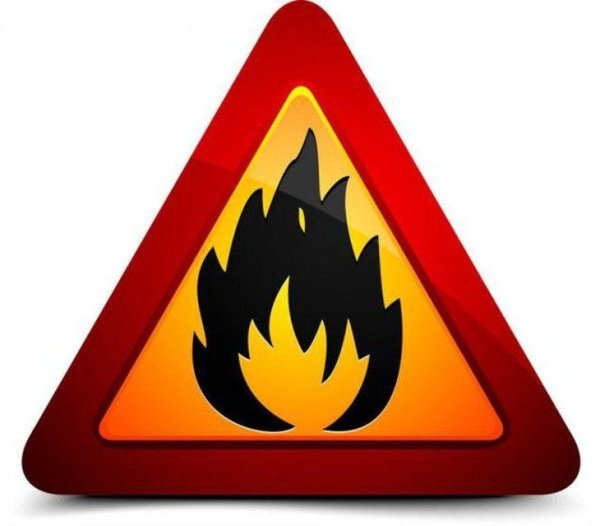 Знак пожароопасно легковоспламеняющиеся вещества