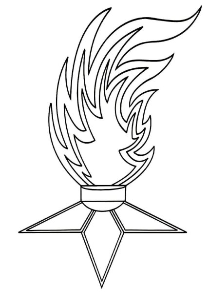 Огонь трафарет на 9 мая